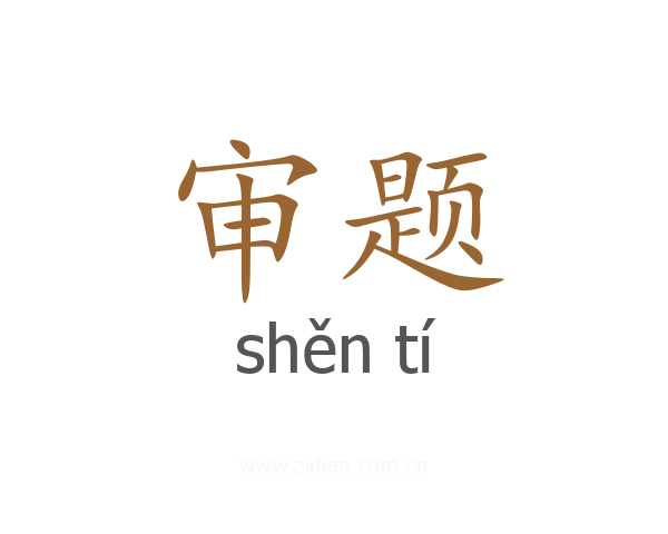 审题