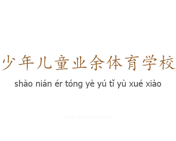 少年儿童业余体育学校