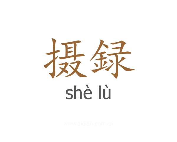 摄録