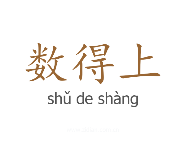 数得上