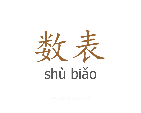 数表