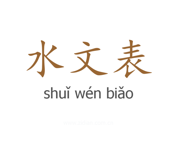 水文表