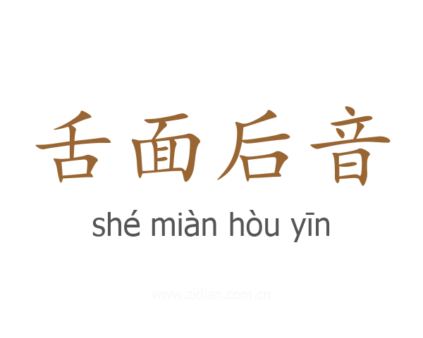 舌面后音