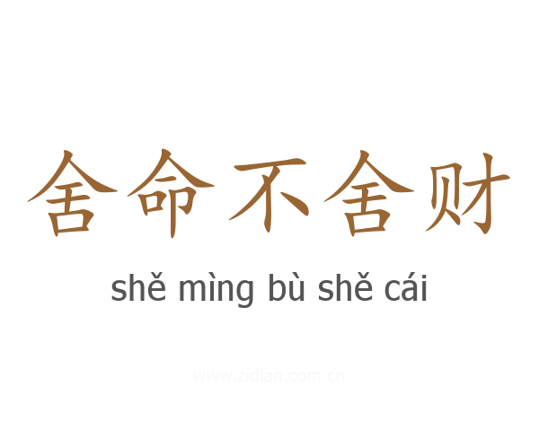 舍命不舍财