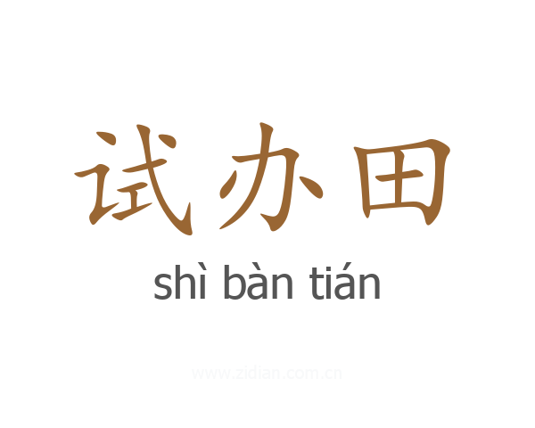 试办田