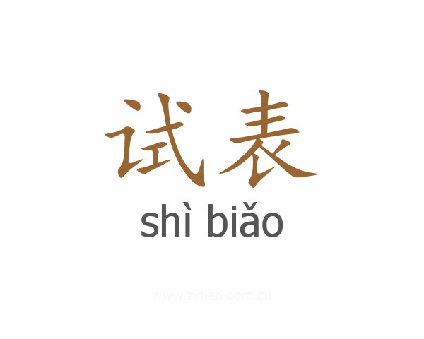 试表