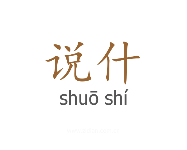 说什