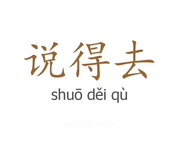 说得去