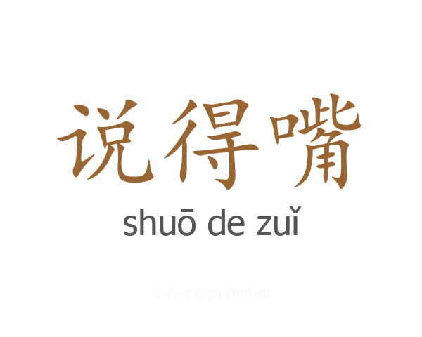 说得嘴