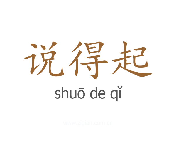 说得起