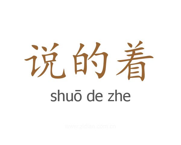 说的着