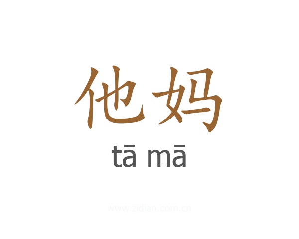 他妈