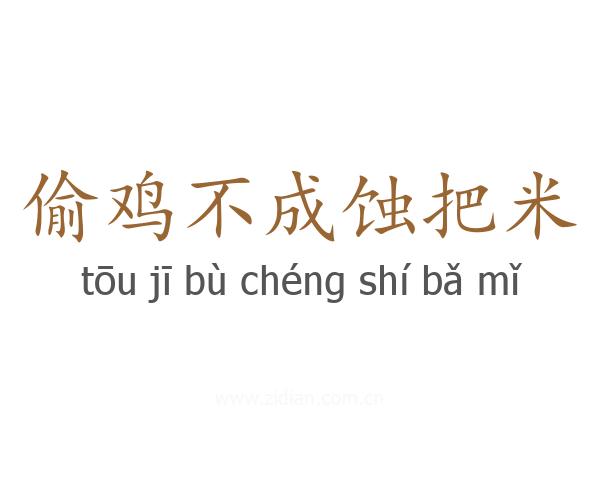 偷鸡不成蚀把米