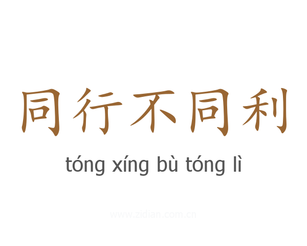 同行不同利