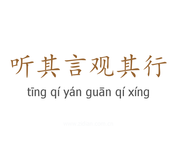 听其言观其行