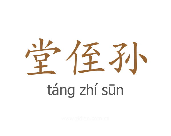 堂侄孙