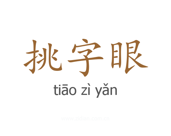 挑字眼
