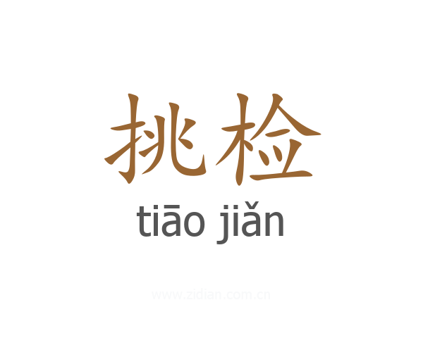 挑检