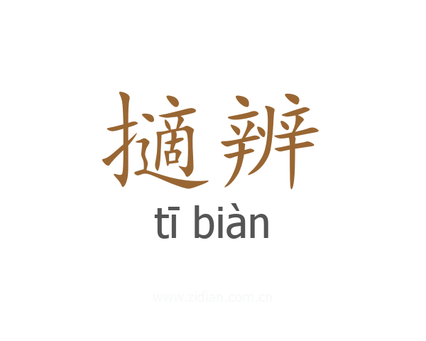 擿辨