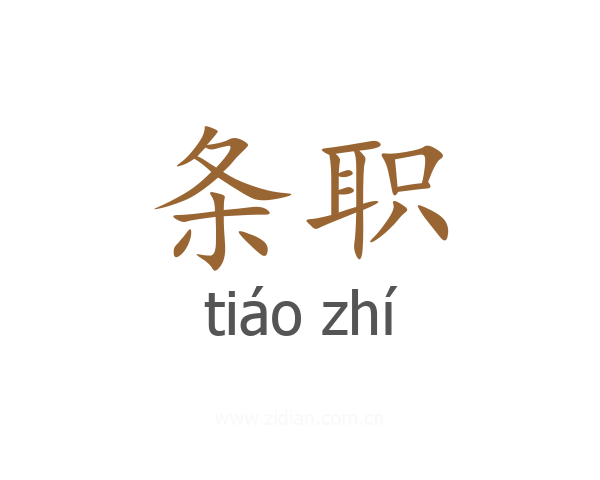 条职
