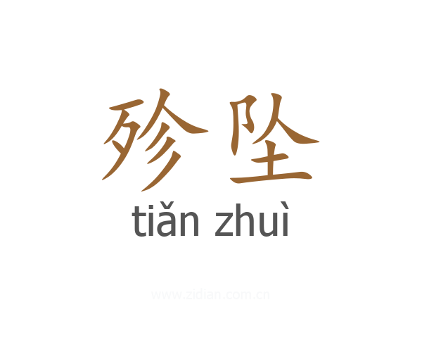 殄坠