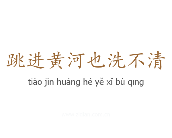 跳进黄河也洗不清