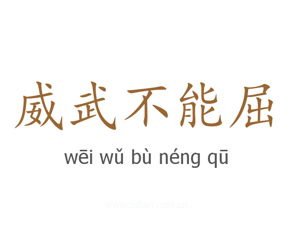 威武不能屈