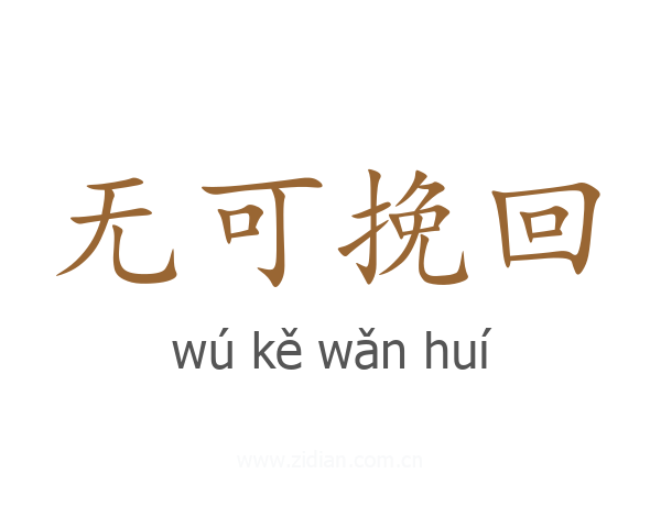 无可挽回