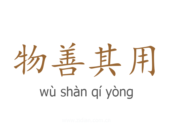 物善其用