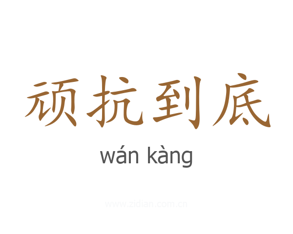 顽抗到底