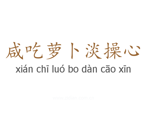咸吃萝卜淡操心