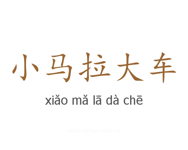 小马拉大车