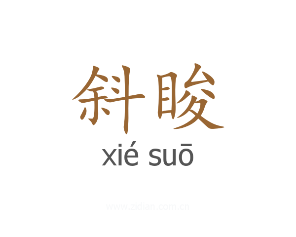 斜睃