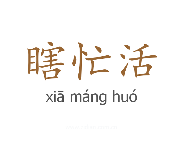 瞎忙活