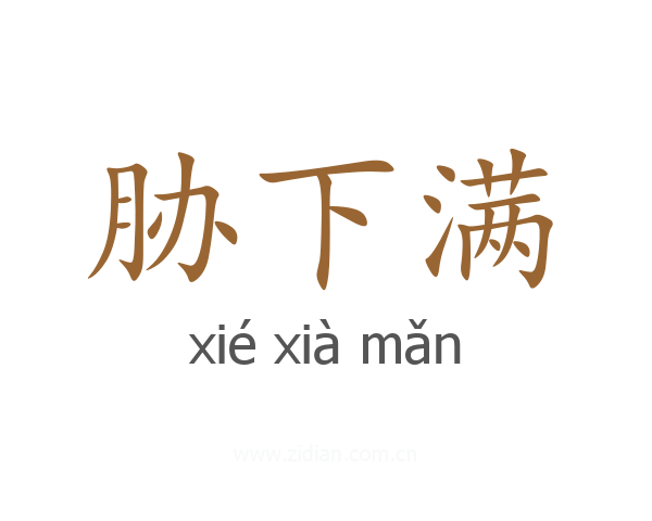 胁下满