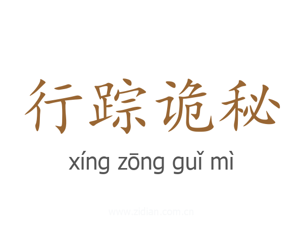 行踪诡秘