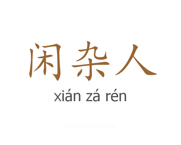 闲杂人