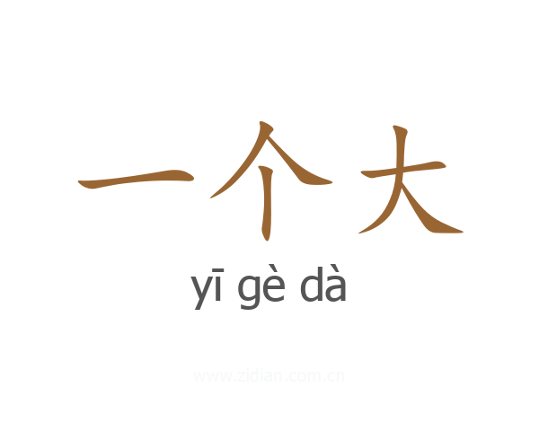 一个大