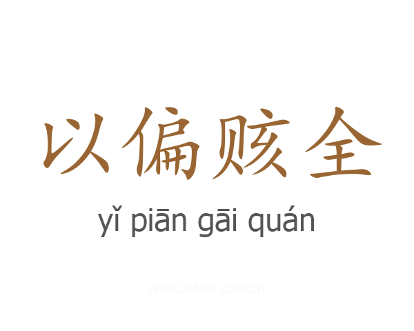 以偏赅全