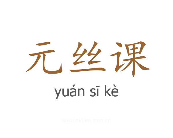 元丝课