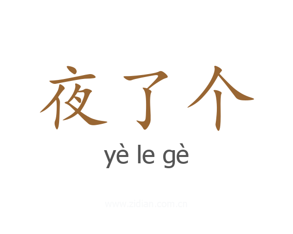 夜了个