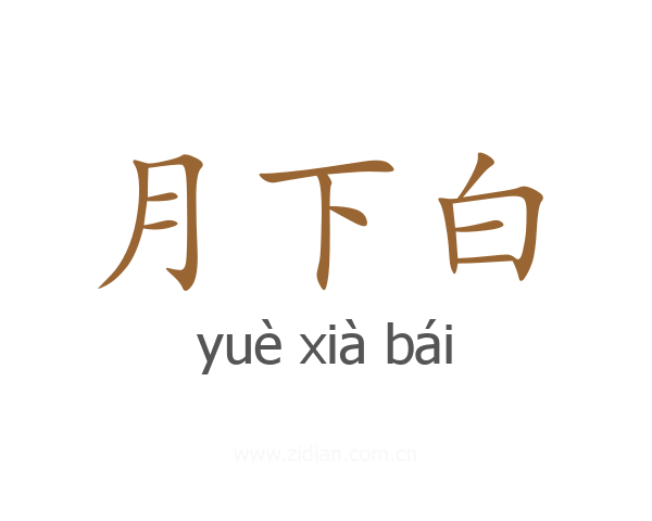 月下白