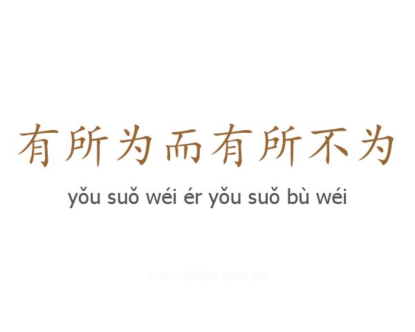 有所为而有所不为