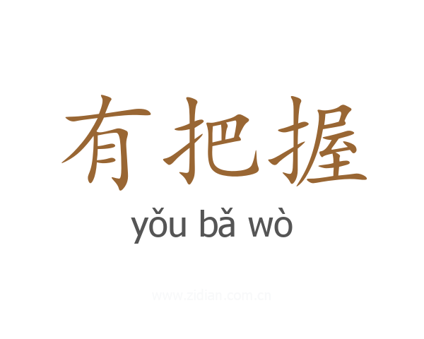 有把握