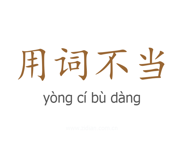 用词不当