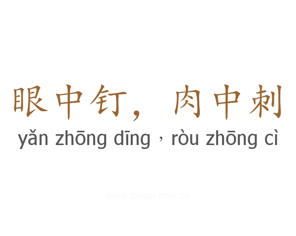 眼中钉，肉中刺