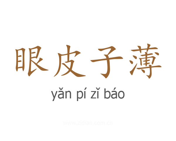 眼皮子薄