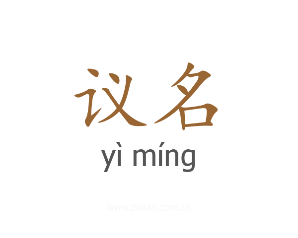 议名