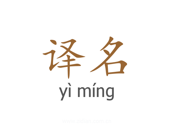 译名