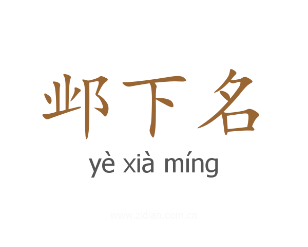 邺下名